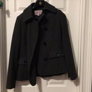 Gray Button Down Pea Coat